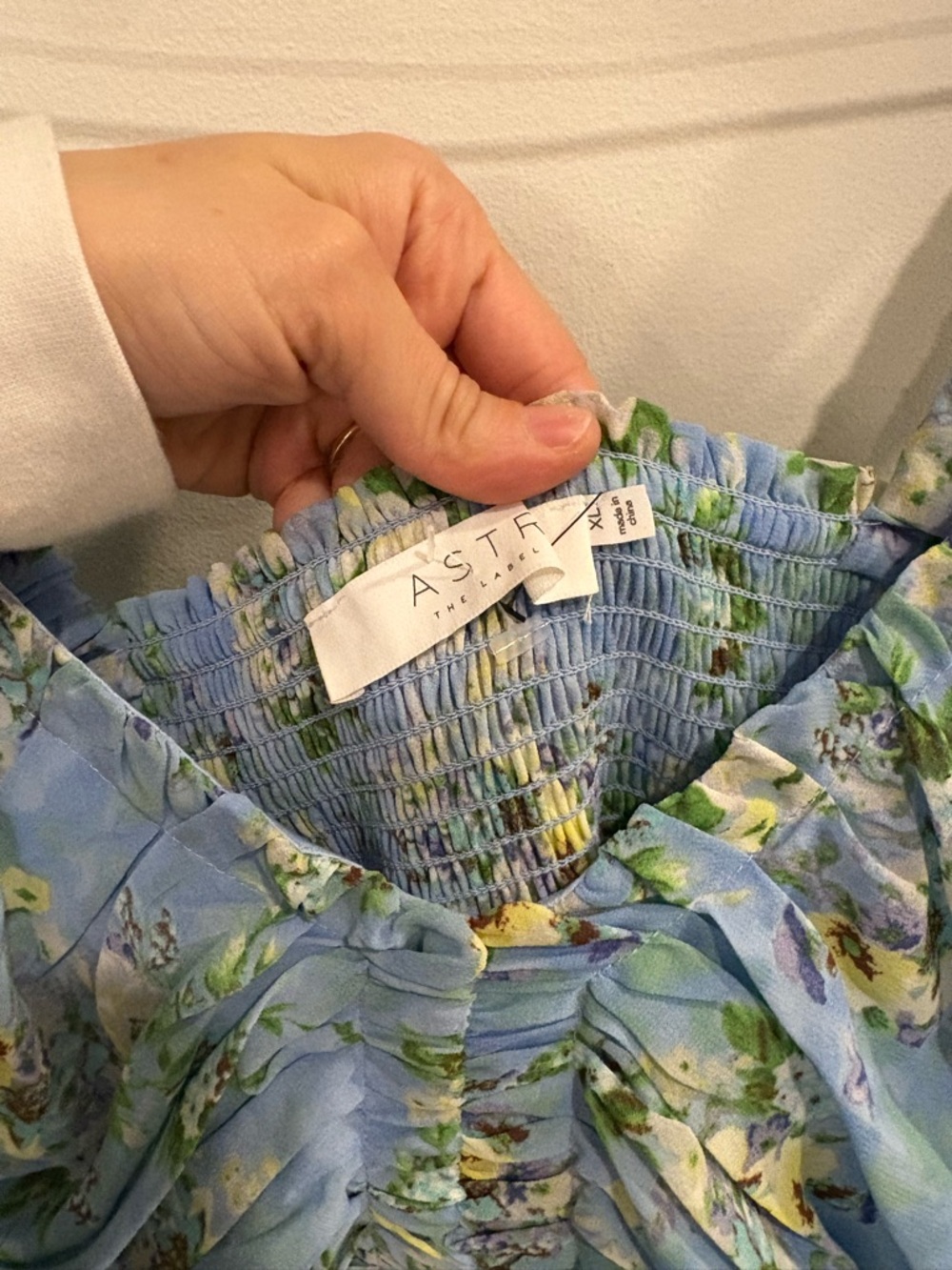 ASTR Light Blue Floral Sleeveless Maxi Dress xl - Picture 9 of 16